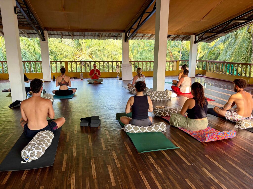 Authentic photo of a female Ruh Yoga students practising yoga